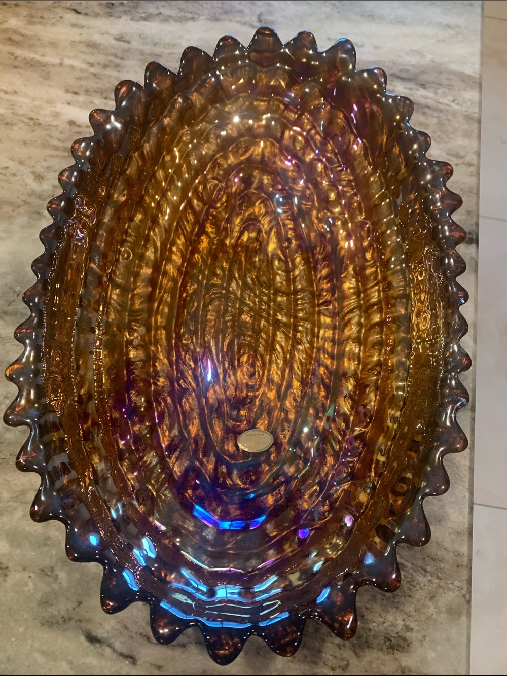 Franco Vetrerie E Cristallerie Glass Bowl - carnival glass